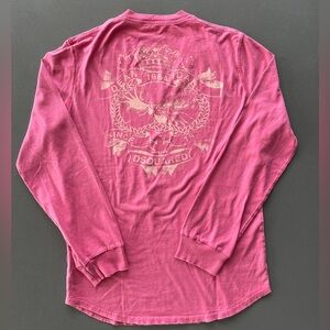 Dsquared cotton long sleeve tee with back graphic design